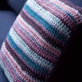 Patons Crochet Striped Pillow