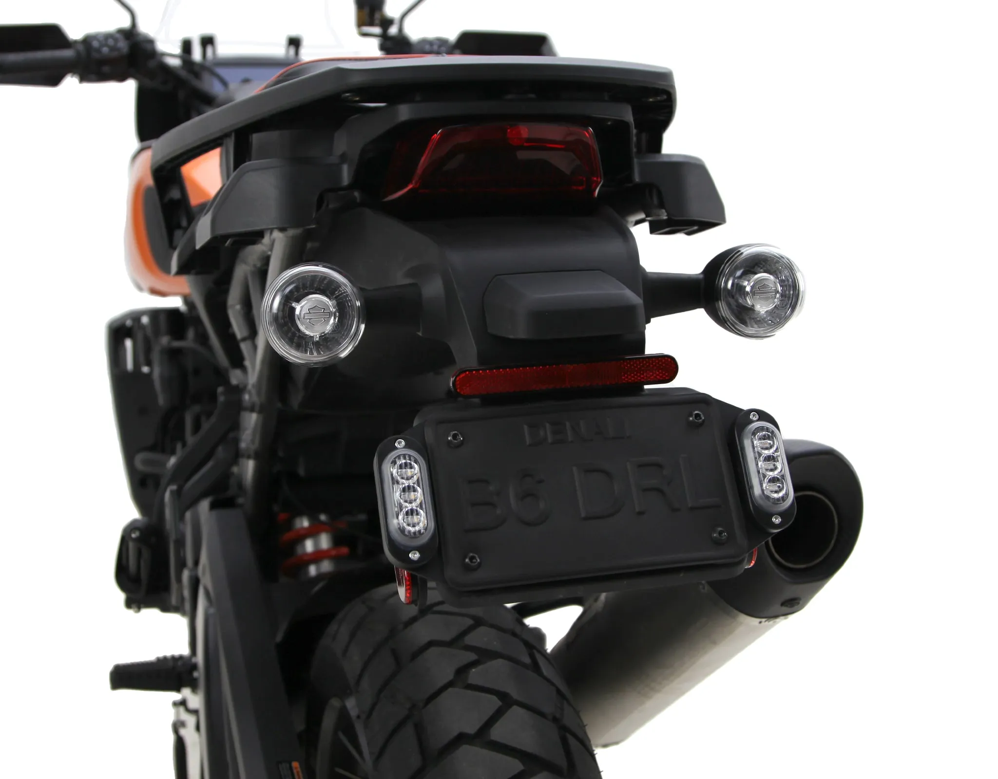 Plug-&-Play Rear T3 Turn Signal License Plate Kit for Harley-Davidson Pan America 1250