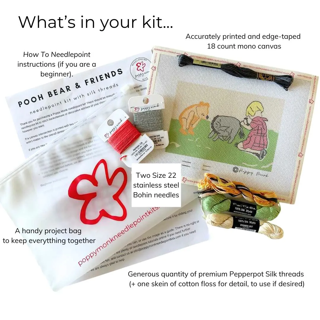 Pooh Bear and Friends Needlepoint Kit