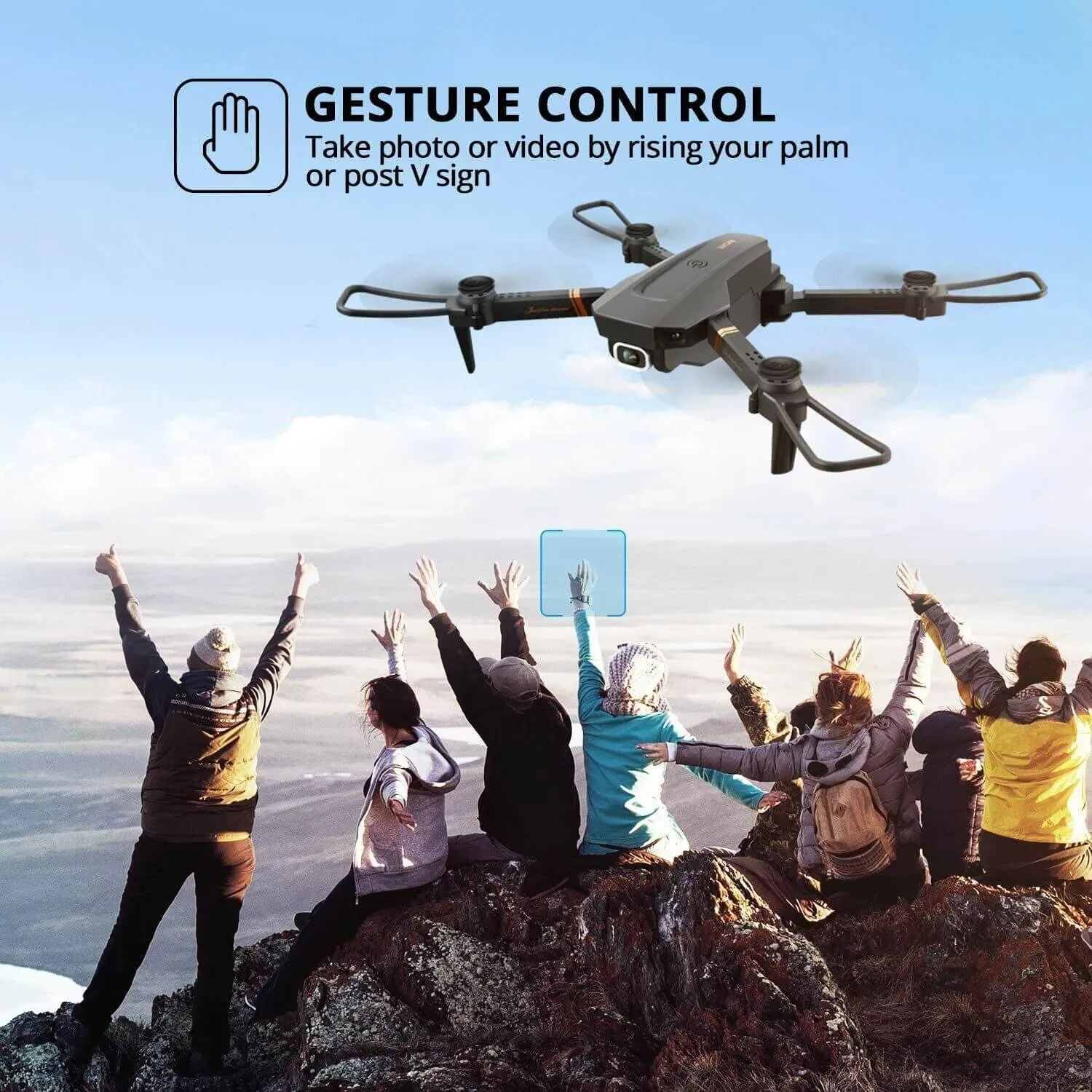 RC Quadcopter 4K HD Camera FPV Foldable Drone 6-axis Remote Control Copter for Kids Adult