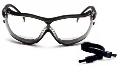 Safety Goggle - Glasses W/Foam Gasket - Pyramex Brand Model # V2G