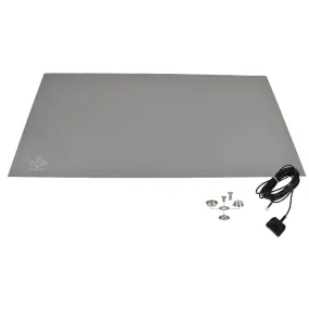 SCS 770090 R3 Series 2-Layer Rubber Mat, Gray, 24"x48"