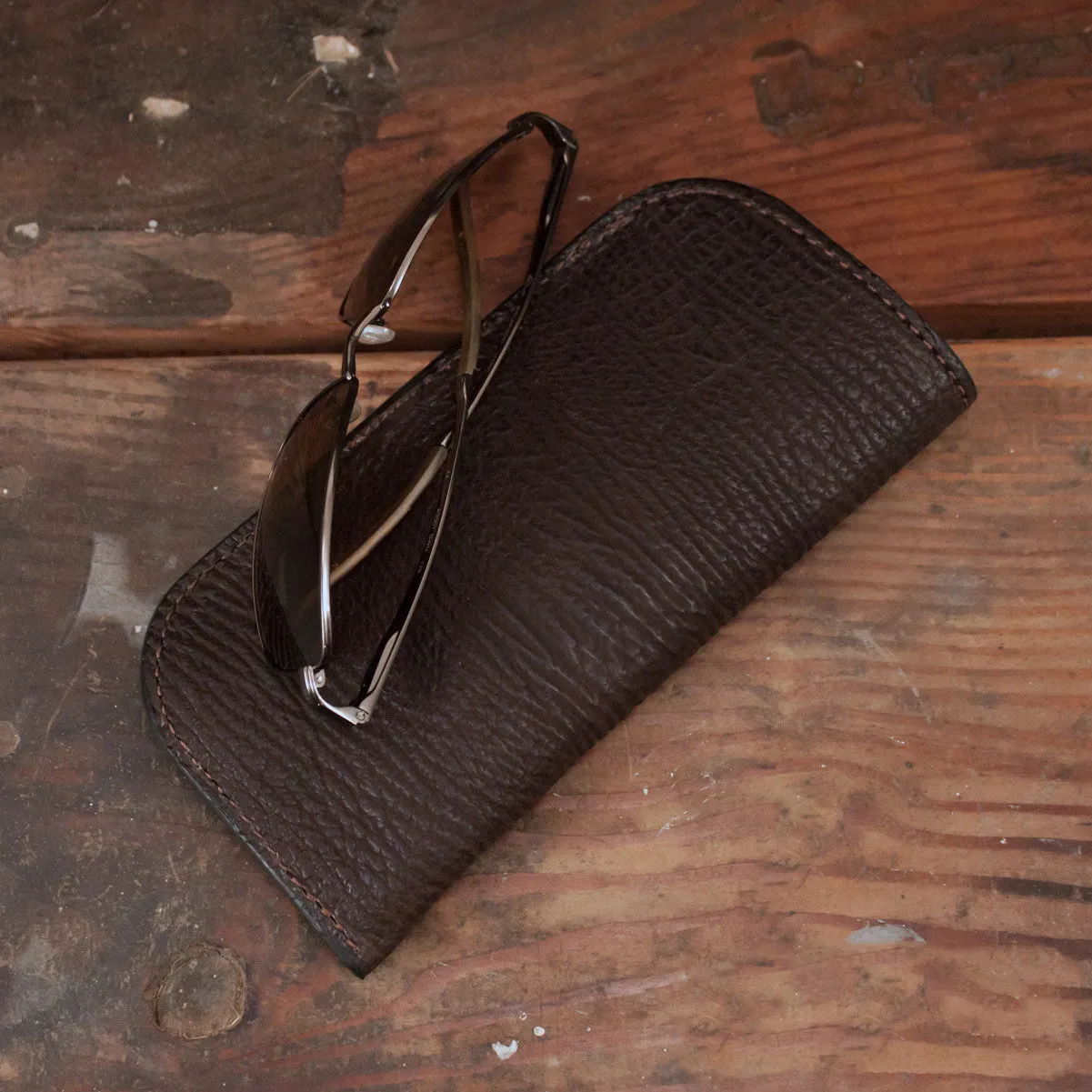 Shark Brown Glasses Case