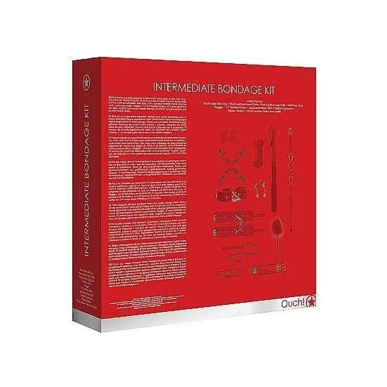 Shots Ouch! 11-Piece Intermediate Bondage Kit Red