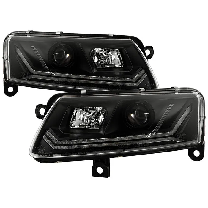 Spyder Audi A6 09-11 Pro SEQ LED Pro Headlights Black OEM Xenon