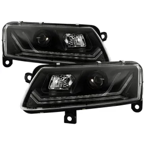 Spyder Audi A6 09-11 Pro SEQ LED Pro Headlights Black OEM Xenon