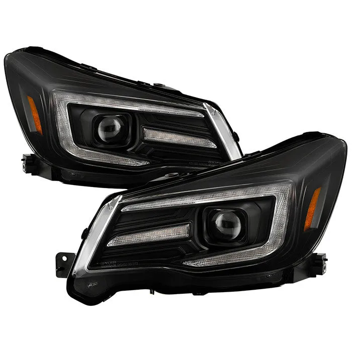 Spyder Forester 14-16 SEQ Bar Headlights Black OEM Xenon