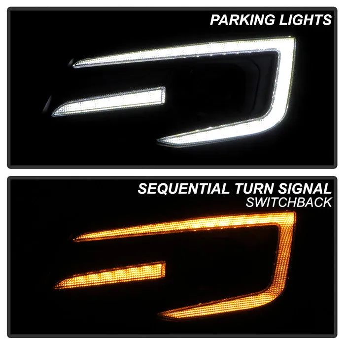 Spyder Forester 14-16 SEQ Bar Headlights Black OEM Xenon