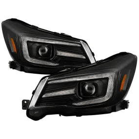 Spyder Forester 14-16 SEQ Bar Headlights Black OEM Xenon