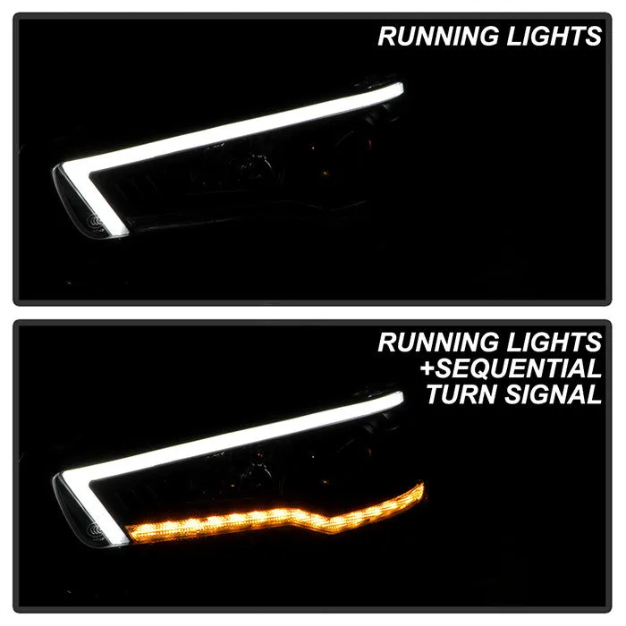 Spyder Lancer/EVO X 08-17 SEQ LED Bar Pro Headlights Black