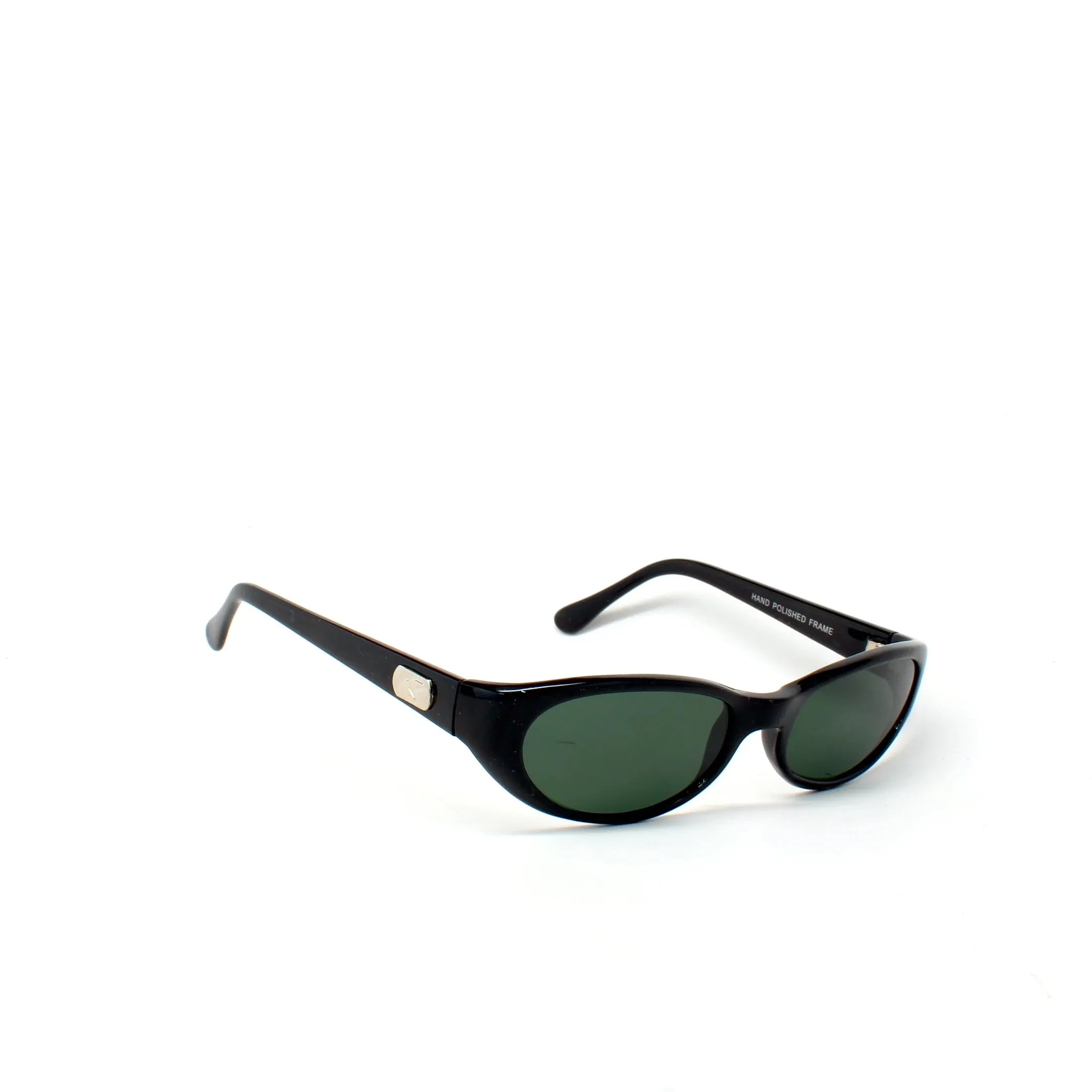 //Style 27// Vintage Standard Size 90s Mod Oval Sunglasses - Black