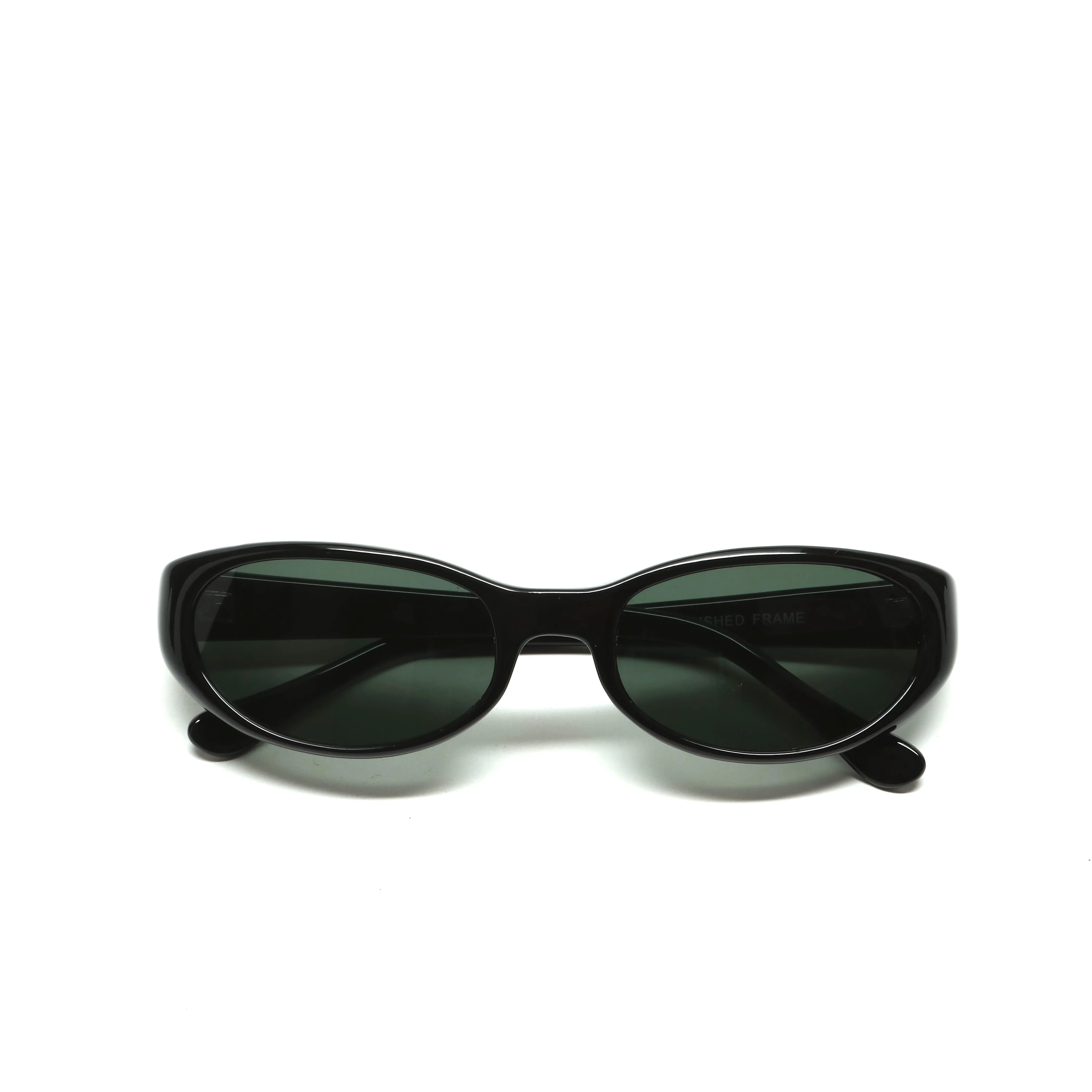 //Style 27// Vintage Standard Size 90s Mod Oval Sunglasses - Black
