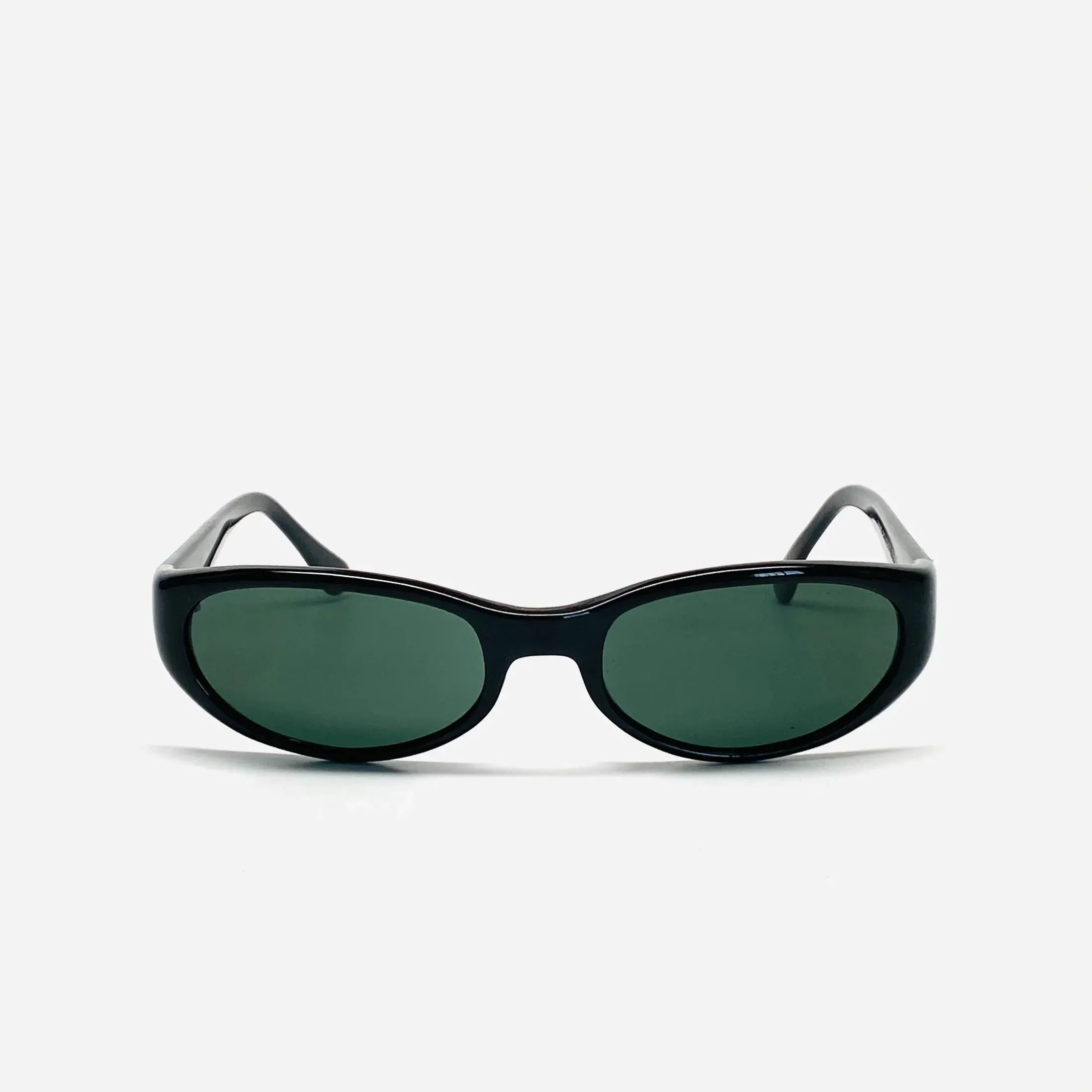 //Style 27// Vintage Standard Size 90s Mod Oval Sunglasses - Black