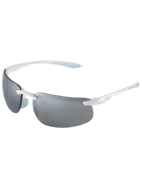 Swordfish®X Silver Mirror Lens, Shiny White Frame Safety Glasses - LIMITED STOCK - BH25187
