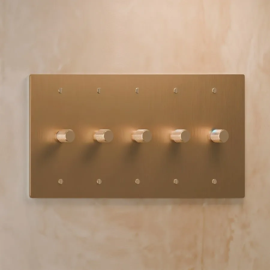 The Brass 3-Way Rotary Dimmer Switch (1 to 5 Gang)
