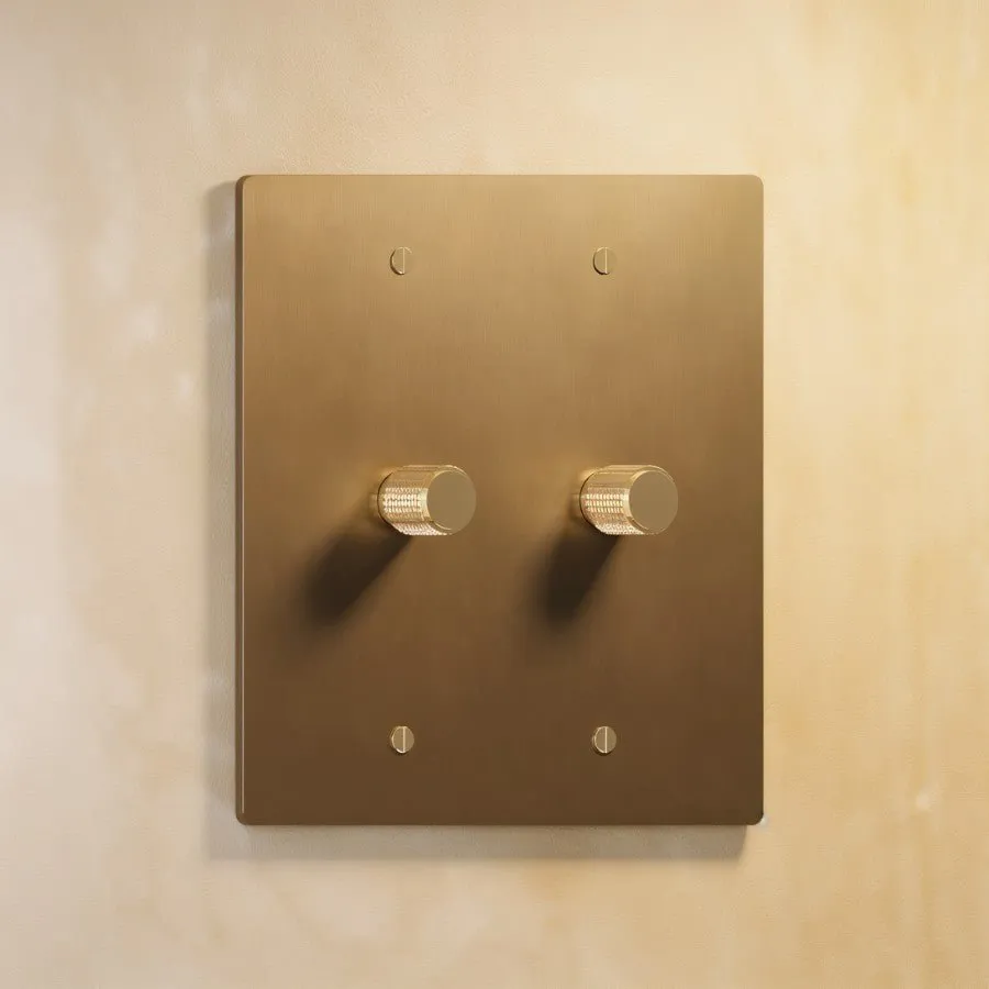 The Brass 3-Way Rotary Dimmer Switch (1 to 5 Gang)