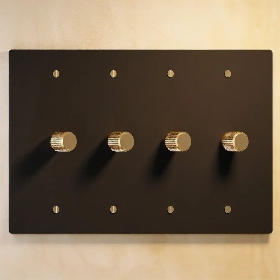 The Brass 3-Way Rotary Dimmer Switch (1 to 5 Gang)