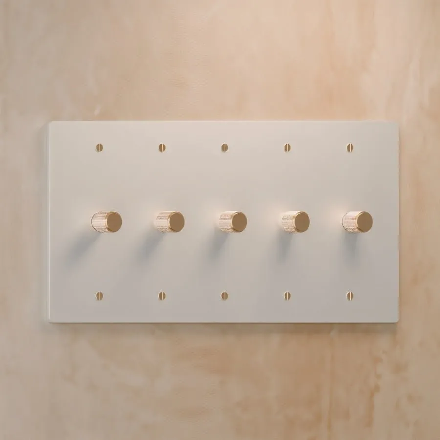 The Brass 3-Way Rotary Dimmer Switch (1 to 5 Gang)
