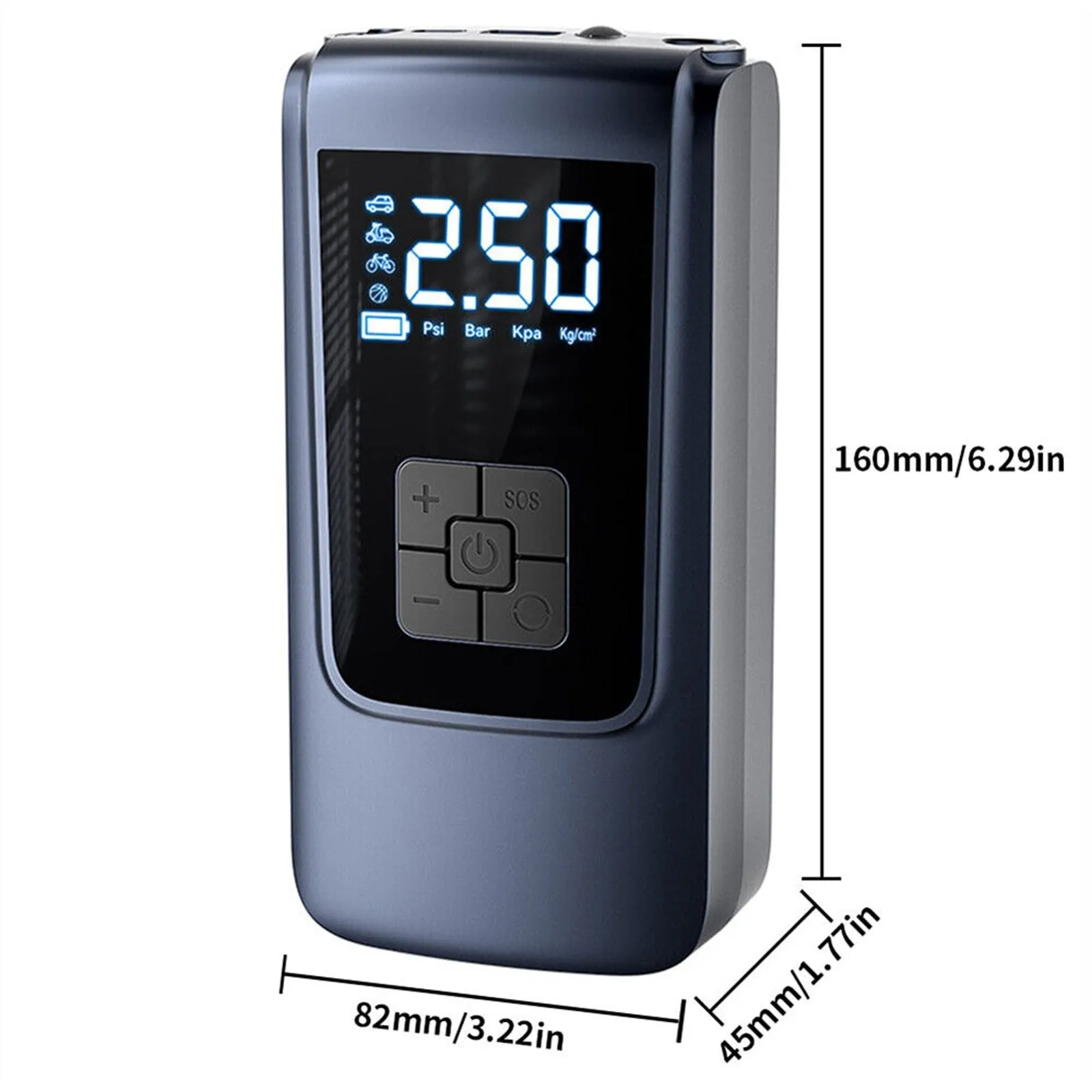 Tire Inflator Portable Air Compressor 6000mAh Cordless DC12V