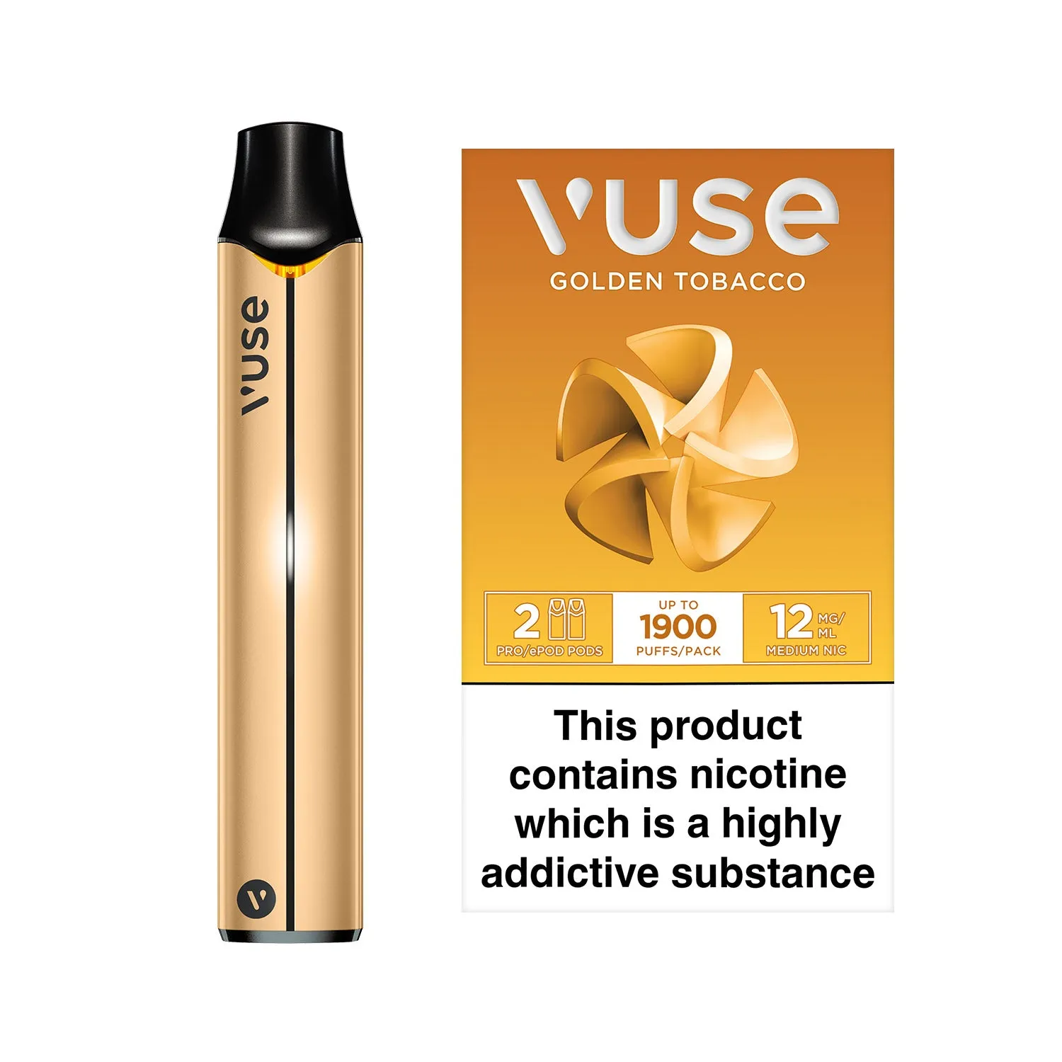 Vuse Pro Device Kit Gold & Vuse Pro Pods vPro Bundle