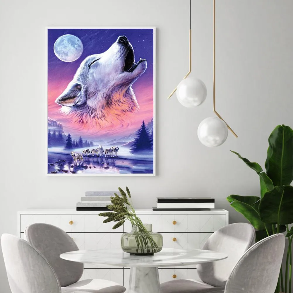 Wolf - Full Round Diamond - 30x40CM
