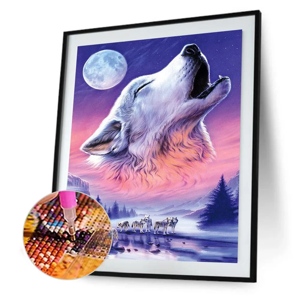 Wolf - Full Round Diamond - 30x40CM